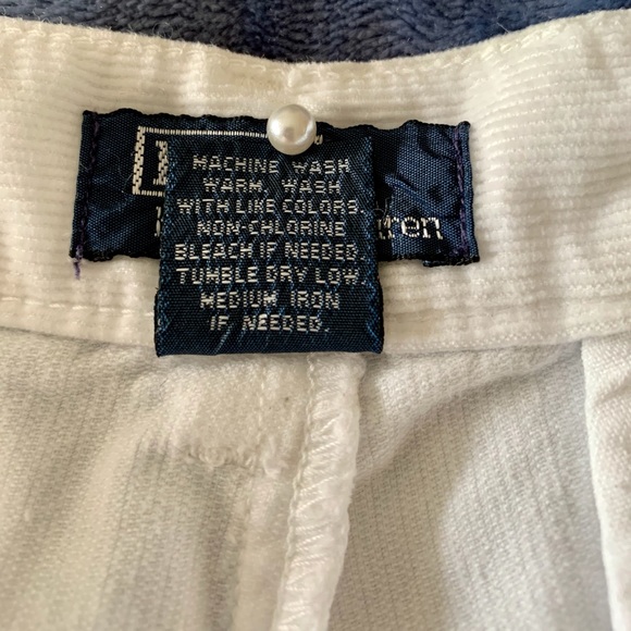 POLO BY RALPH LAUREN BOYS WHITE CORDUROY TROUSERS - Picture 6 of 8